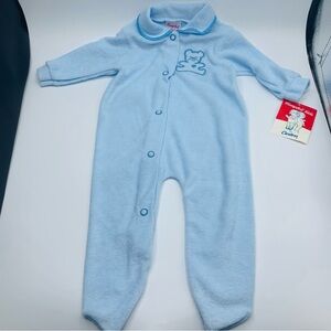 Vintage 1986 Campbell Kids by Carter's TerryCloth Footie Pajamas Small to 11lbs